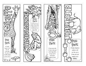 animalsprintablecolorbookmark bookmark template  printables
