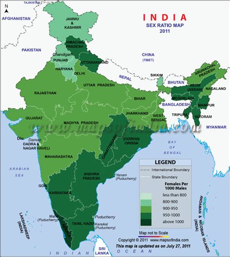 Female Sex Ratio In India Census 2011
