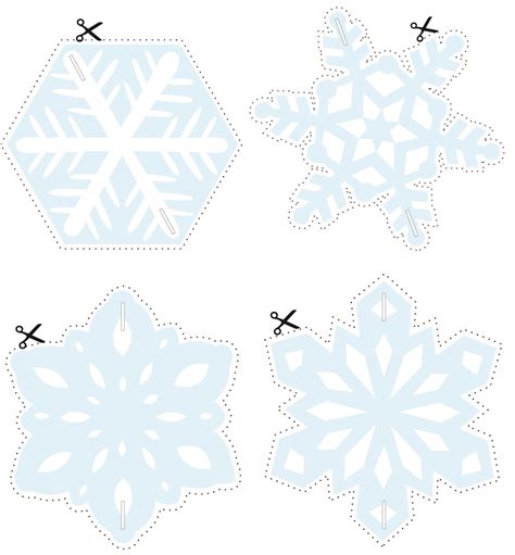 paper snowflakes snowflake template party delights