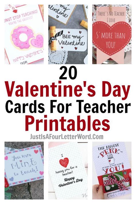 printable teacher valentines  students
