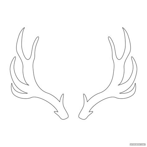 deer antler template printable gridgitcom antlers antler drawing