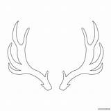 Antler Antlers Reindeer Elk Gridgit sketch template
