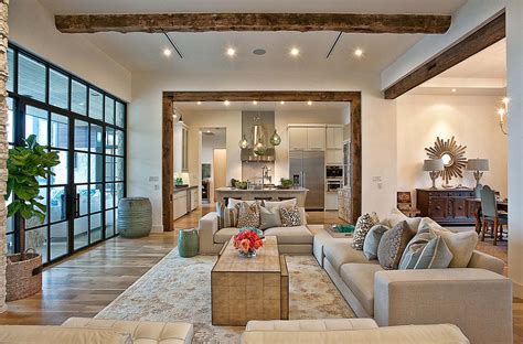 contemporary home  rustic elements connects   environment