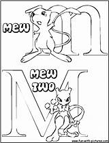 Mew Mewtwo sketch template