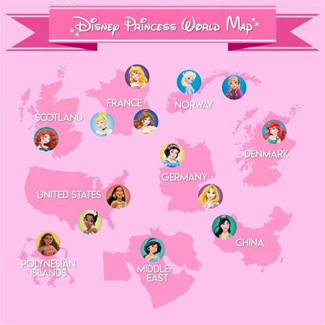 disney princess world map