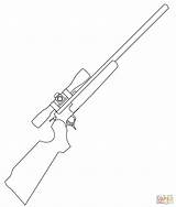 Sniper Rifle Drawing Coloring Pages Getdrawings sketch template