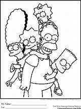 Simpsons Coloring Pages Print Simpson Characters Printable Name Kids Family Bart Colouring Sheets Cartoon Disney Lisa Book Colorear Color Para sketch template