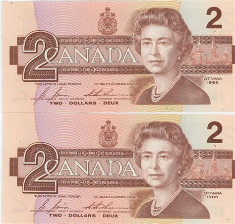canadian  dollar bills sequential serial numbers