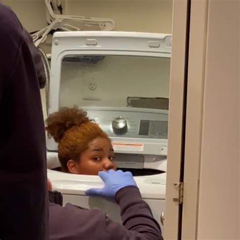 girl gets stuck in washing machine after game of hide and seek goes wrong