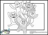 Gabba Yo Coloring Pages Drawing Tv Paintingvalley Teamcolors sketch template