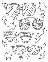 Coloring Glasses Sunglass sketch template