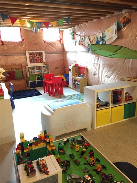 transform  unfinished basement   playroom diaries