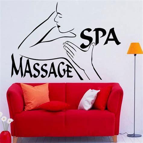 beauty salon wall decor massage spa wall sticker girls woman modern art