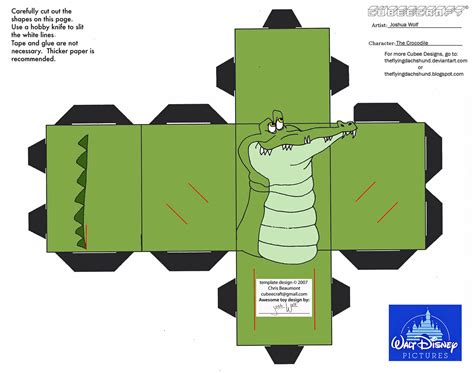 crocodile papercraft toy  printable papercraft templates