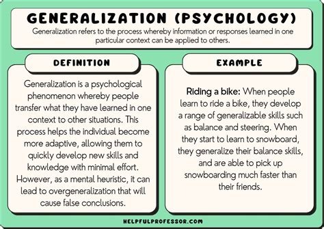generalization psychology  examples  definition