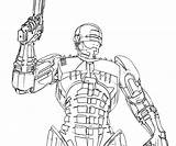 Robocop Superheroes Printablefreecoloring sketch template