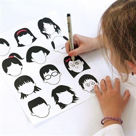 blank faces drawing page  printable face drawings  ojays