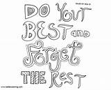 Coloring Mindset Pages Quotes Growth Rest Forget Do Printable Kids Color sketch template