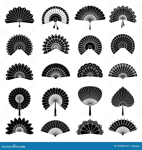 chinese fan beautiful japanese hand paper fan vector authentic