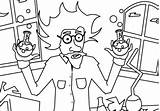 Scientist Mad Coloring Pages Science Getcolorings Getdrawings sketch template