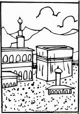 Eid Coloring Hajj Adha sketch template