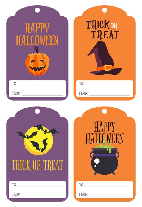 halloween treat tags  printable     printablee