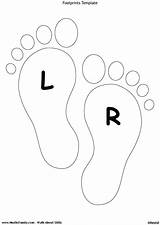 Foot Outline Prints Footprint Template Baby Coloring Preschool Feet Print Perfect Size Toddler Kids Bulletin Gif Crafts Sketch Toddlers Boards sketch template