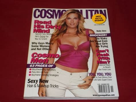 2003 November Cosmopolitan Magazine Molly Sims Front