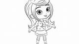 Shimmer Shine Leah Colouring Colour sketch template
