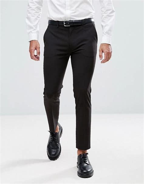 asos design superskinny cropped nette broek  zwart asos