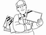 Carrier Coloring Letter Community Mailman Mail Pages Helper Careers Helpers Activities sketch template