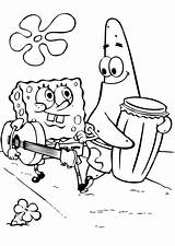 Spongebob Coloring Pages Squarepants Bob sketch template