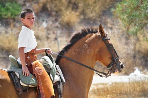 boy riding horse stock image image  trekking bridle
