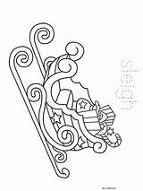 Sleigh Christmas Coloring Pages Getcolorings Col Printable sketch template
