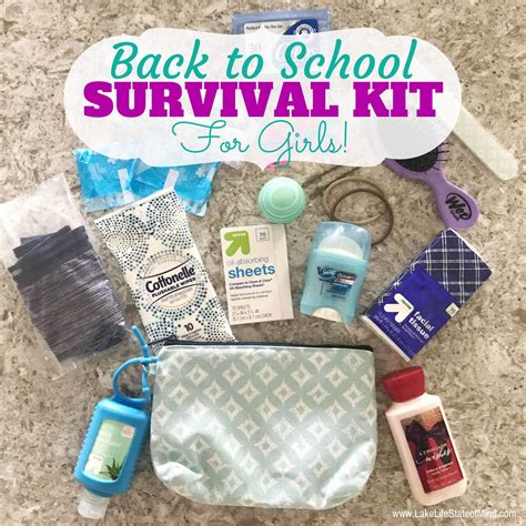 school survival kit  girls shopping list included