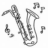 Kolorowanki Saxophone Instrumenty Muzyczne Saksofon Baritone Jazz Saxofoon Sax Darmowe Flute Thecolor Bariton Muziek Muziekinstrumenten sketch template