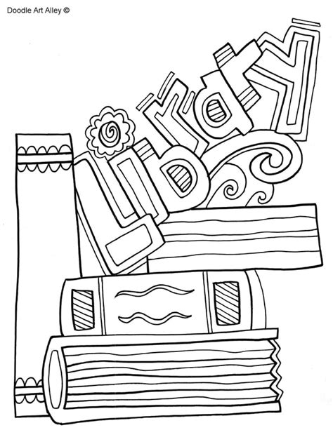 printable library coloring pages printable templates