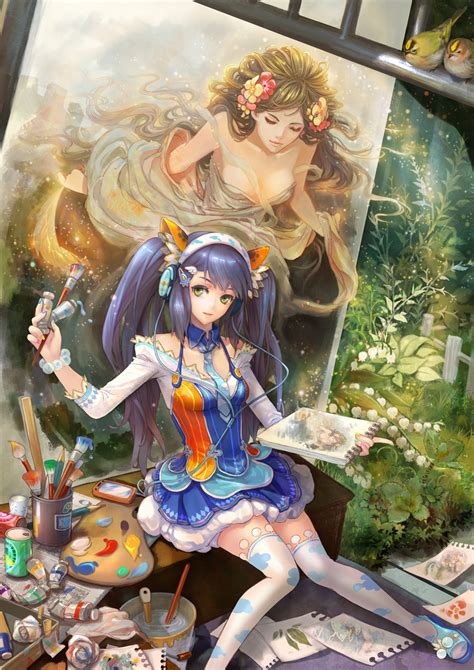 Anime Art Anime Artist Painter Paints Canvas Art