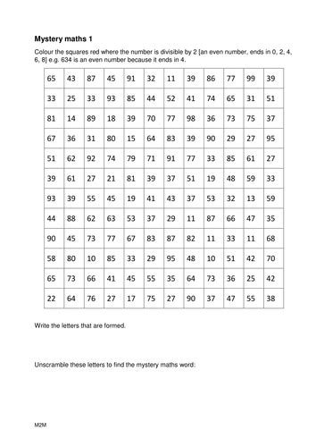 mystery maths puzzles teaching resources