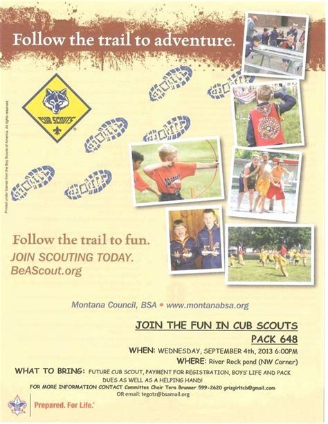 cub scout flyer template inspirational scouts flyers  cubs