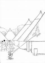 Village Kirikou Coloring Pages African Hut Drawing Kids Printable Color Hellokids Getdrawings Print Popular sketch template