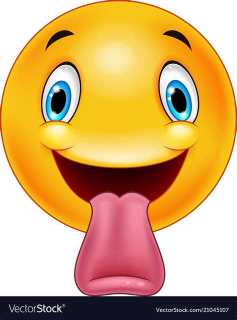 cartoon emoticon sticking out a tongue royalty free vector