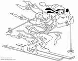 Goofy Skiing Coloring Disneyclips Pages sketch template