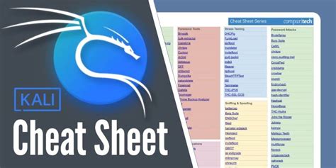 kali linux cheat sheet all the utilities in a downloadable pdf with