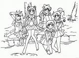 Group Sailor Moon Coloring Anime Girls Ausmalbilder Pages Manga Malvorlagen Cartoons Sheets Para Zum Ausdrucken Dibujos Popular Drawing Deviantart Coloringhome sketch template