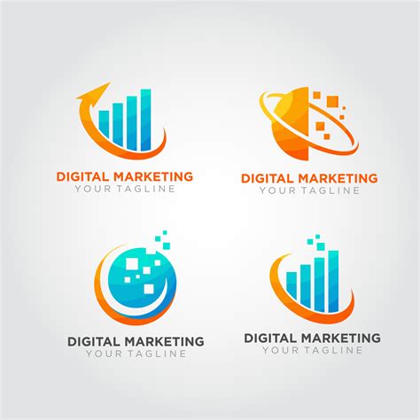 vector de diseno de logotipo de marketing digital adecuado  el