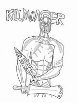 Killmonger Color Marvel Only sketch template