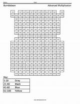Multiplication Math Coloring Advanced Sheets Worksheets Minecraft Facts Bean Master Pages Color Number Worksheet Worksheeto Printable Addition Squared Grade Via sketch template