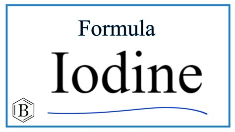 write  formula  iodine youtube
