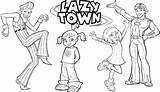 Coloring Lazy Town Children Pages Lazytown Lifestyle Healthy Learn Kids sketch template